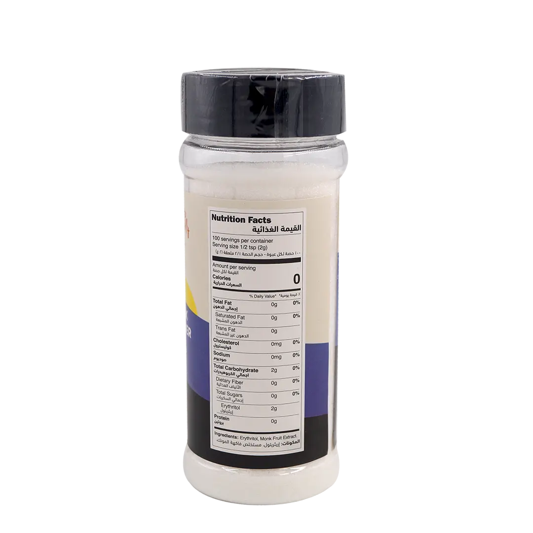 Natural Classic Monk Fruit Sweetener Shaker | 100% Natural,Keto,No Added Sugar,Paleo,Vegan,Zero Calories,Zero GI