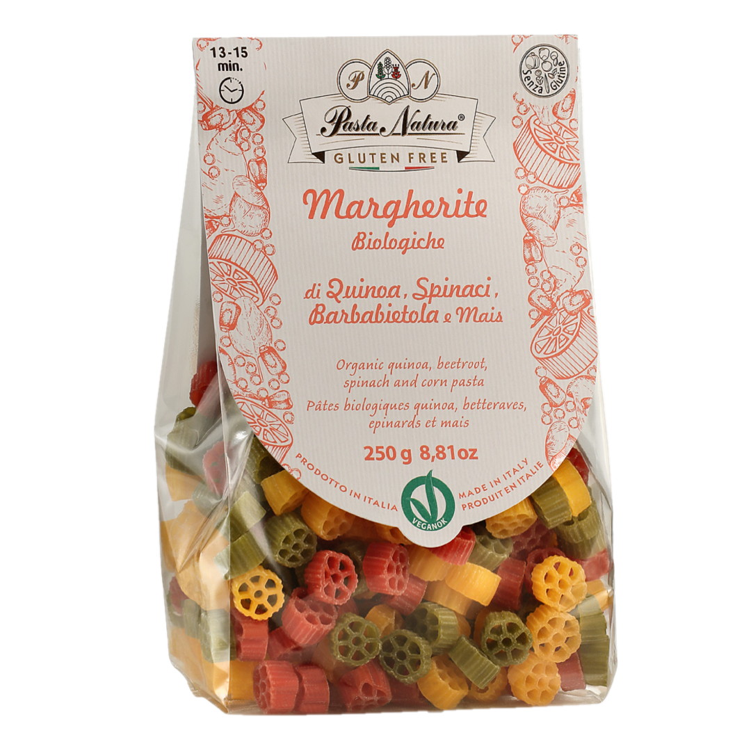 Organic Gluten Free Quinoa, Spinach & Beetroot Pasta - Margherite