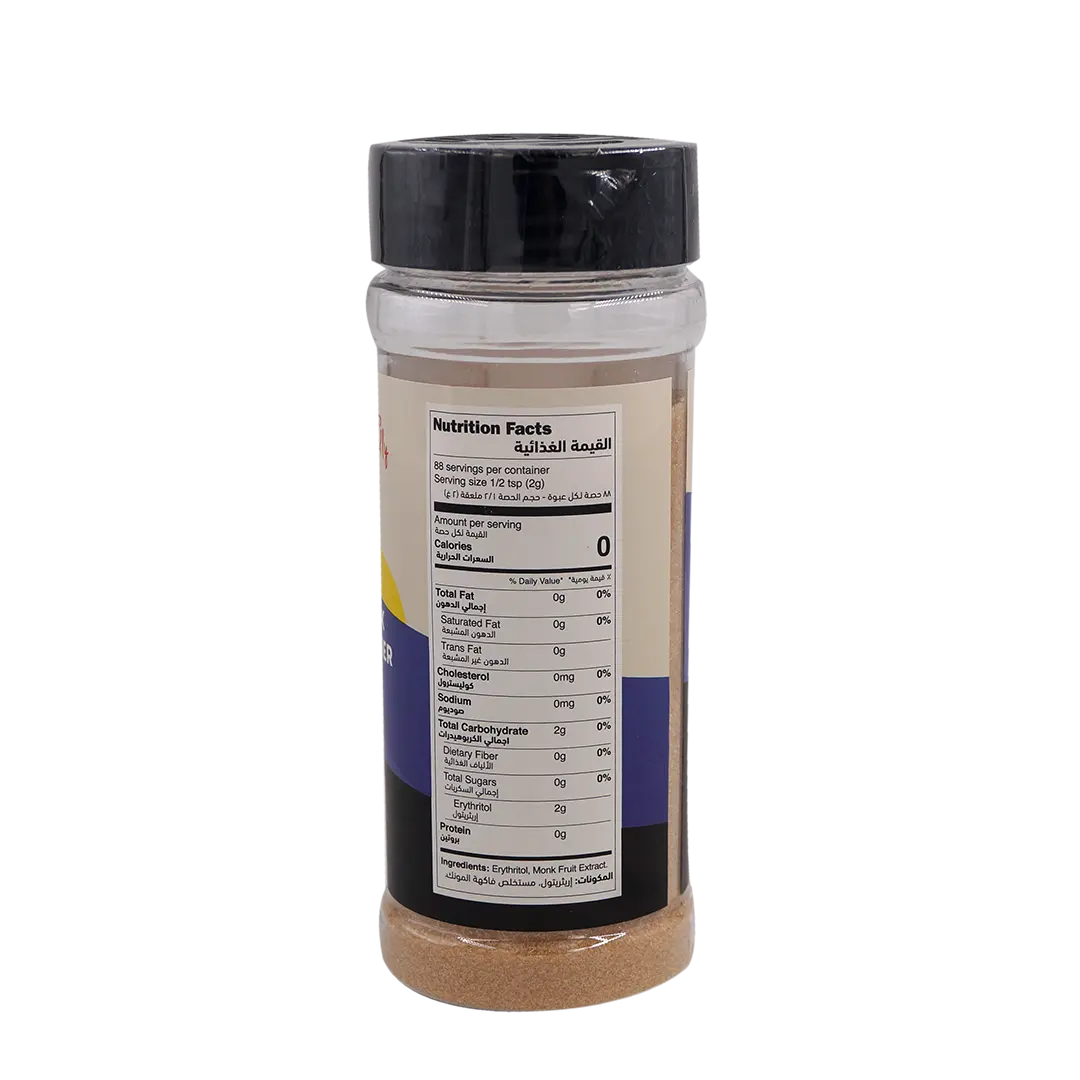 Natural Golden Monk Fruit Sweetener Shaker | 100% Natural,Keto,No Added Sugar,Paleo,Vegan,Zero Calories,Zero GI