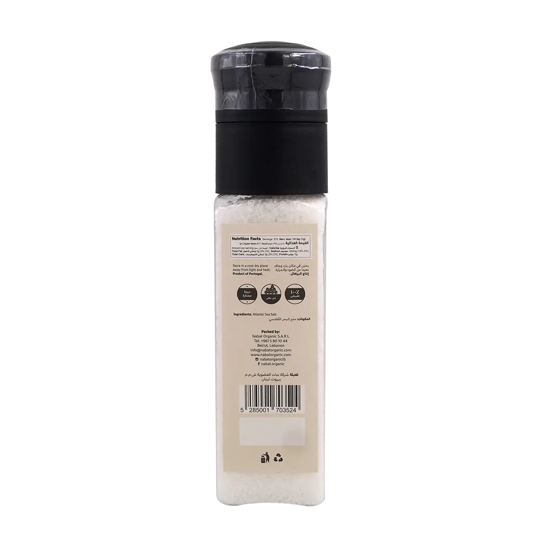 Atlantic Sea Salt Coarse Grinder | 100% Natural,Keto,Paleo,Premium Grade,Vegan
