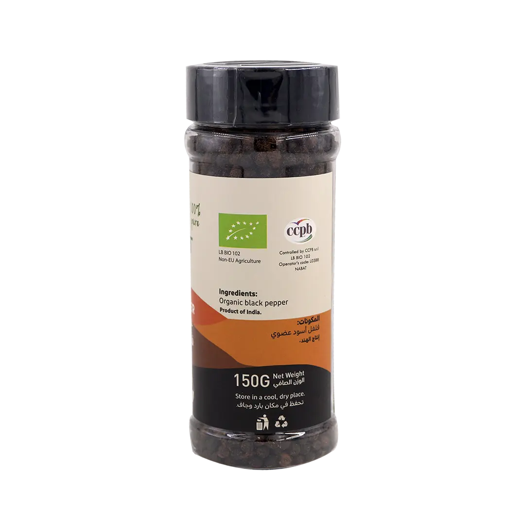 Organic Black Pepper Whole - Grinder Refill | Gluten Free,Keto,Non GMO,Organic,Paleo,Vegan