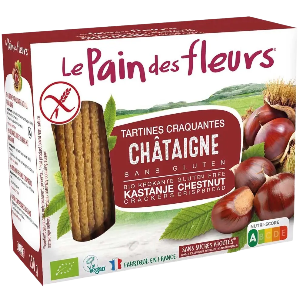 Organic Gluten Free Chestnut Crispbread | Gluten Free,No Added Sugar,Non GMO,Organic