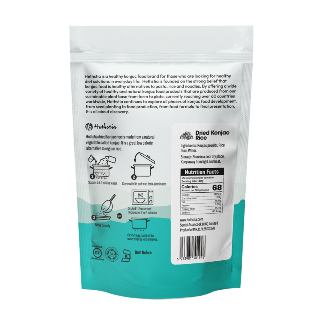 Dried Konjac Rice 1KG Hethstia