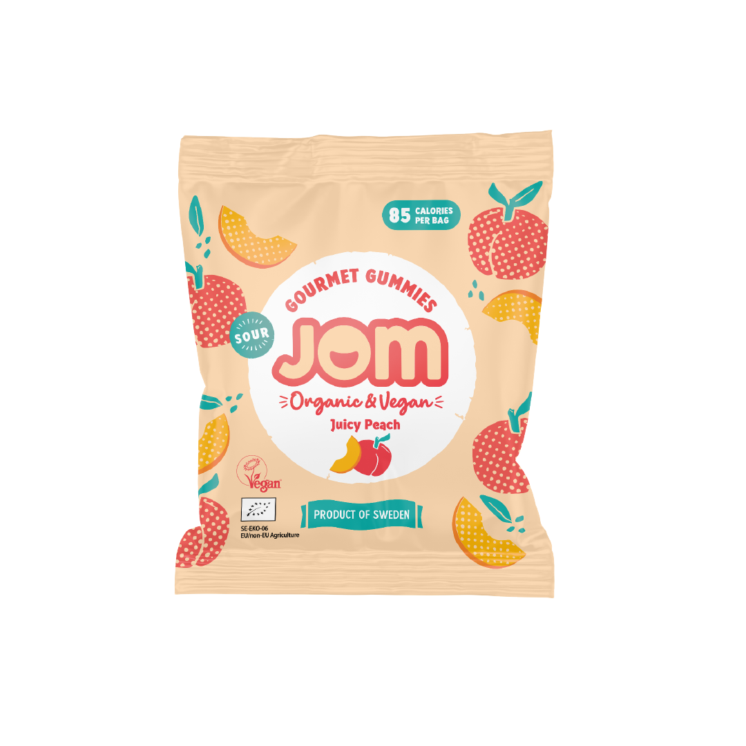 Organic & Vegan Sour Juicy Peach Gummies-Small JOM
