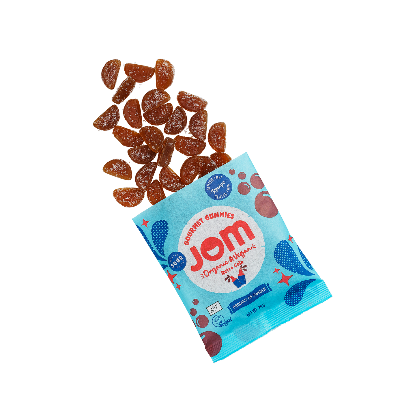 Organic & Vegan Sour Retro Cola Gummies JOM