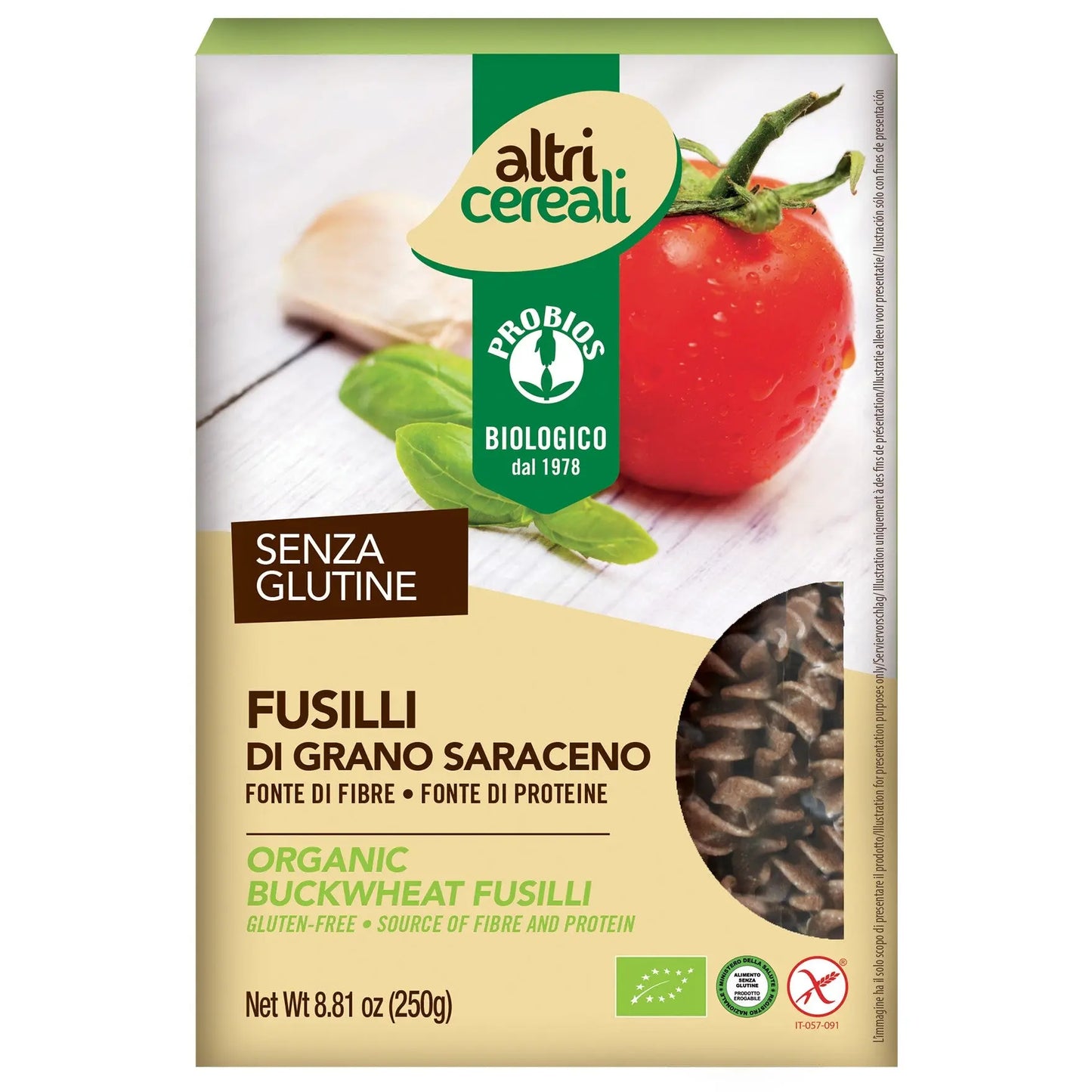 Organic Buckwheat Fusilli Gluten Free | Dairy Free,Gluten Free,High Fiber,No Added Sugar,Non GMO,Organic,Vegan
