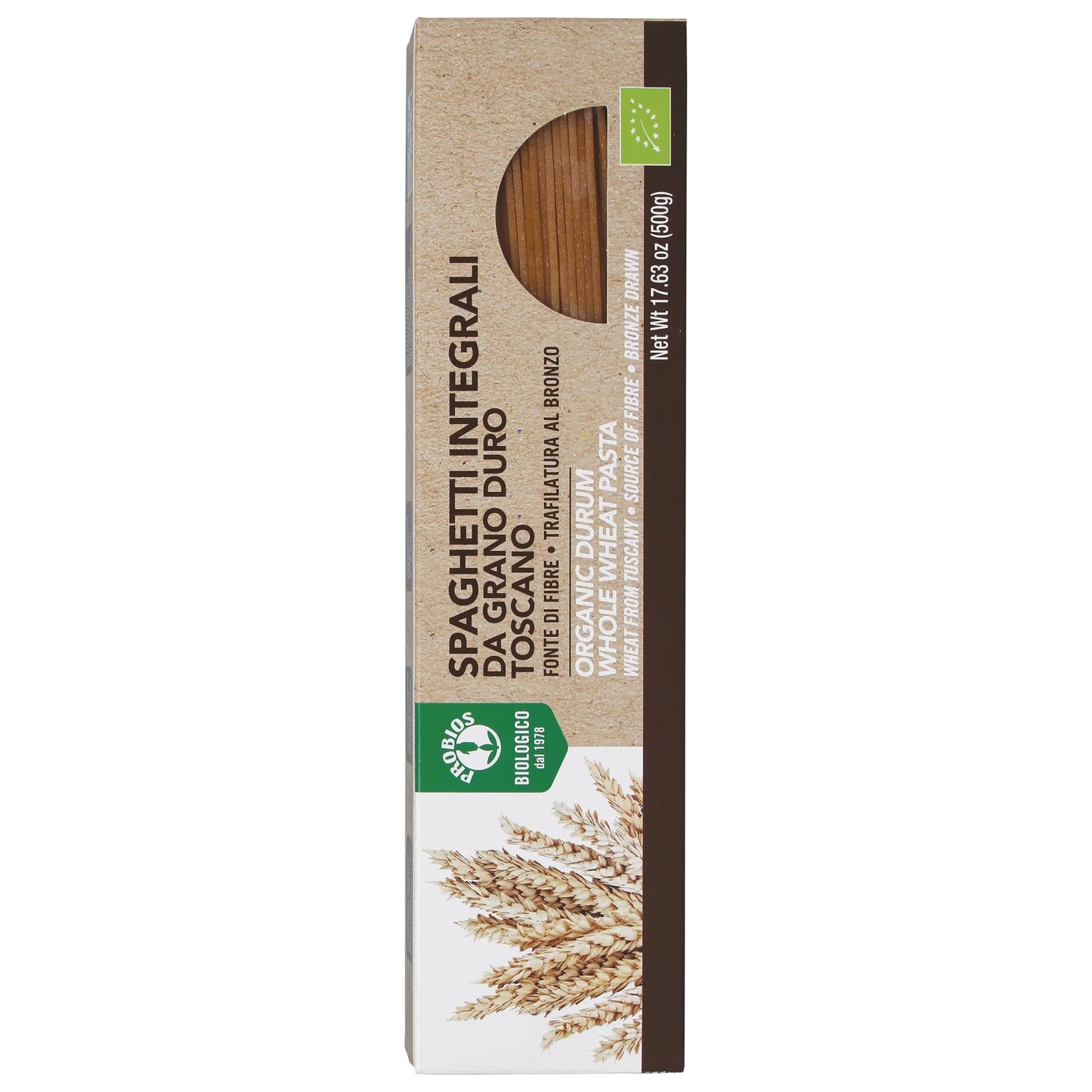 Organic Whole Wheat Spaghetti | Dairy Free,High Fiber,No Added Sugar,Non GMO,Organic,Vegan