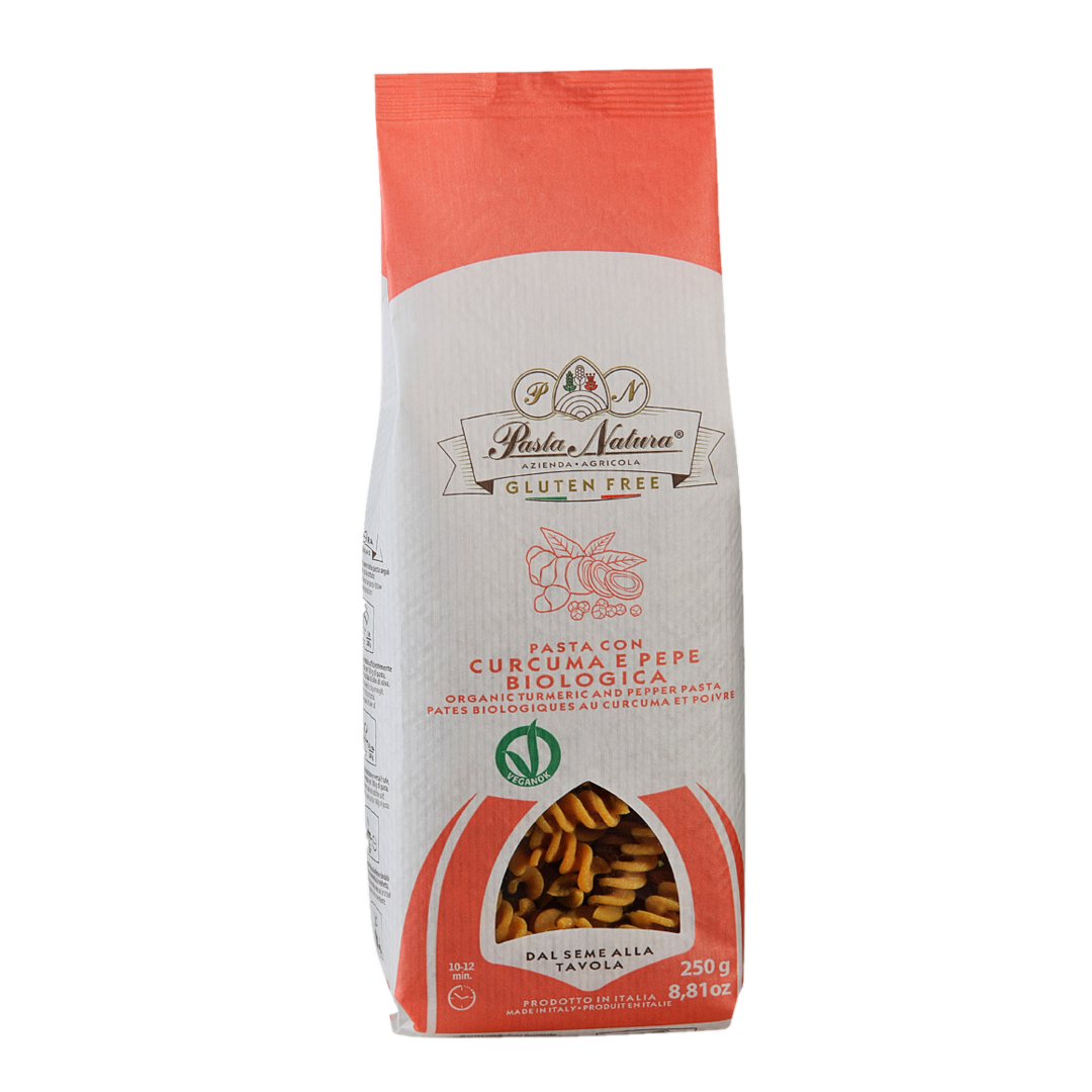 Organic Gluten Free Turmeric & Pepper Pasta - Fusilli