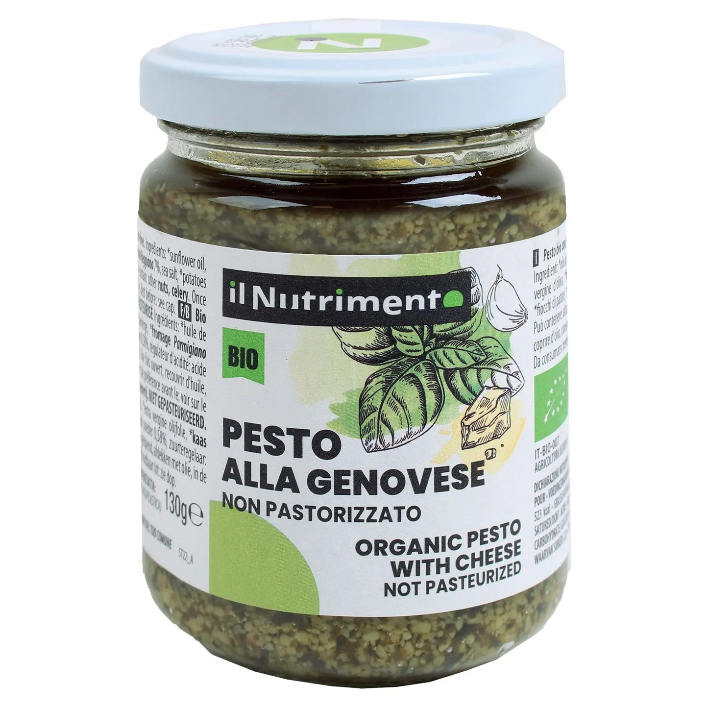 Organic Pesto with Cheese | Gluten Free,Organic