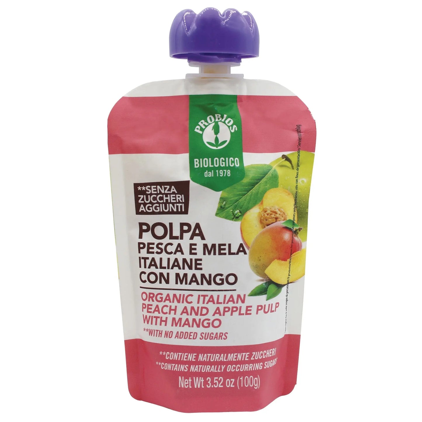 Organic Peach And Mango Pulp Doypack | Organic