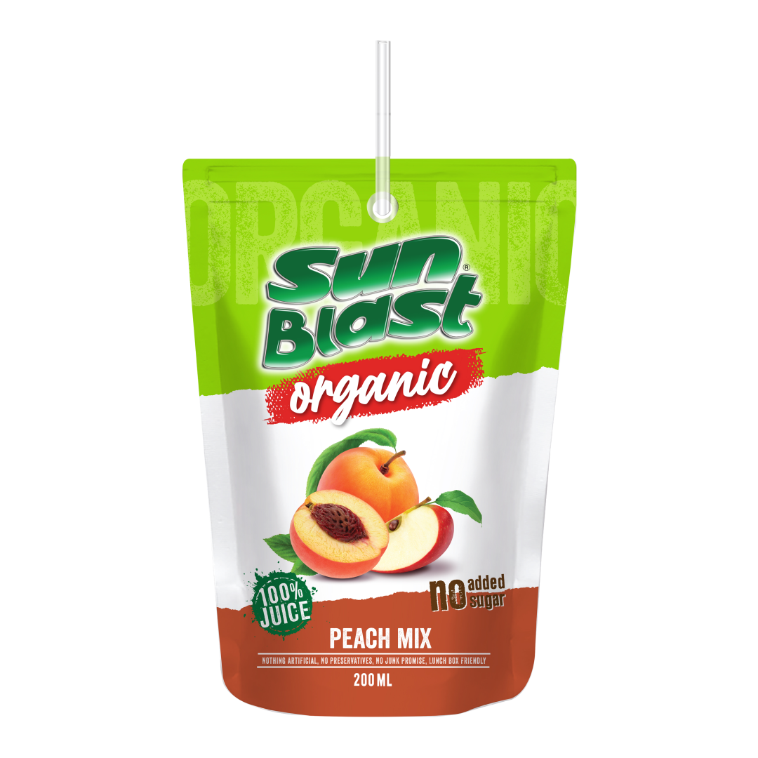 Organic Peach Mix Juice Sun Blast