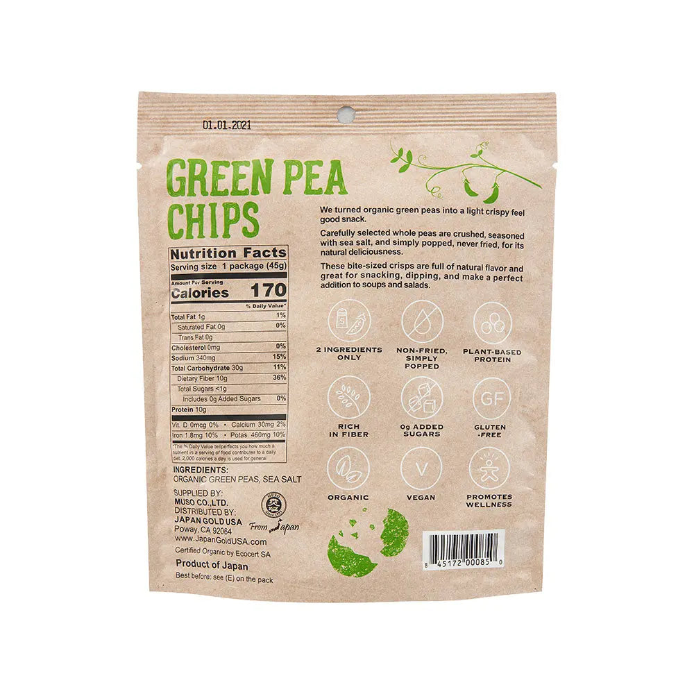 Organic Green Peas Chips Muso