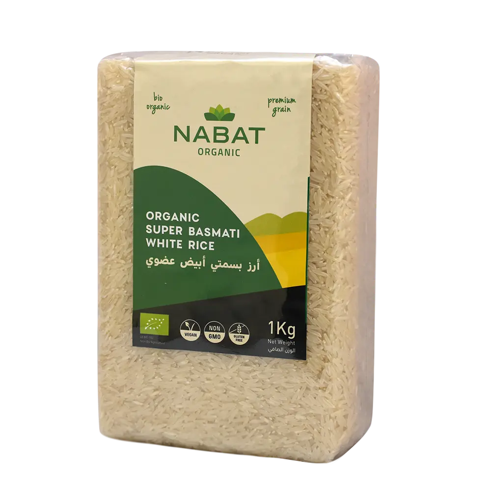 Organic Super Basmati White Rice | Gluten Free,High Fiber,Non GMO,Organic,Vegan
