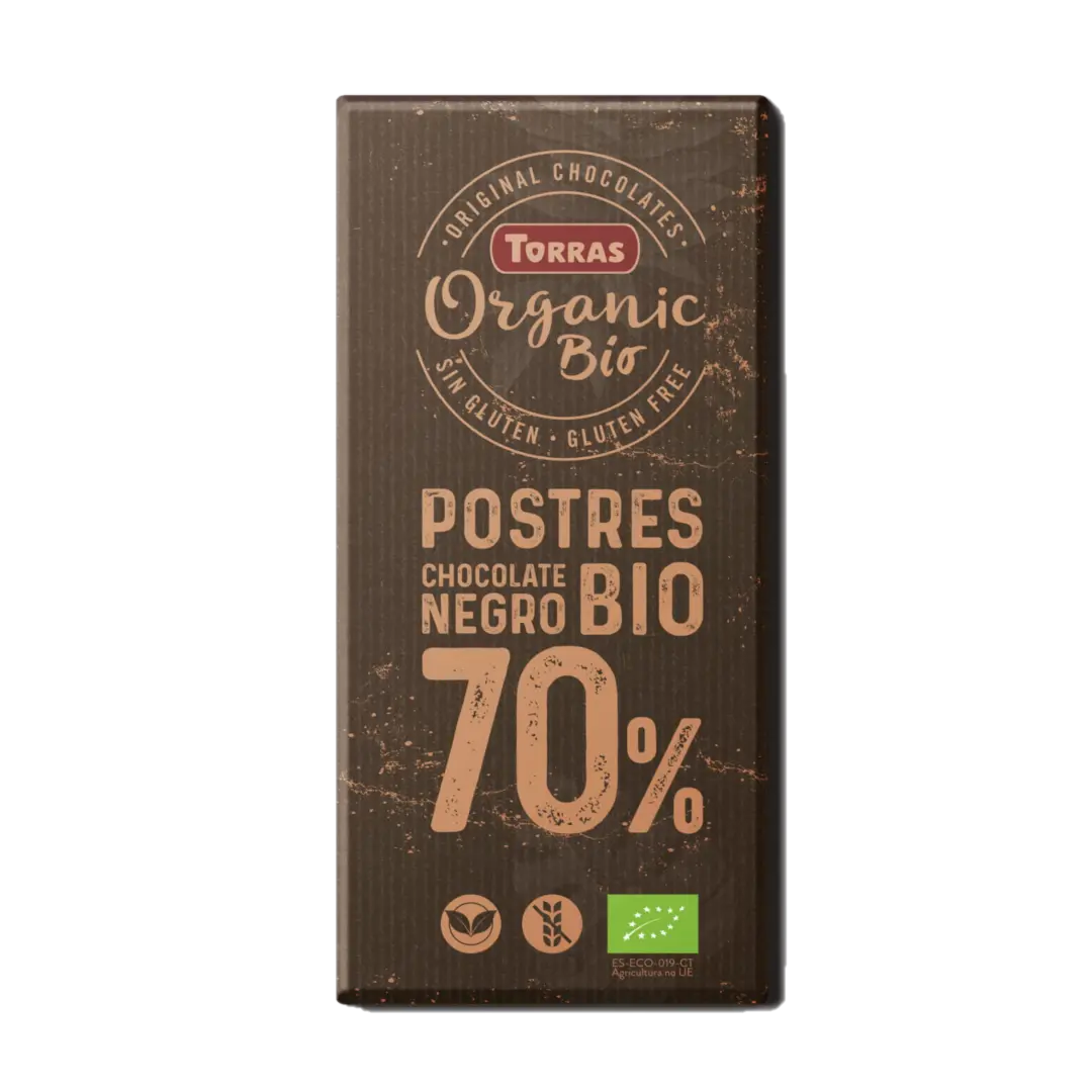 Organic Desserts Dark Cooking Chocolate 70% Cocoa Torras