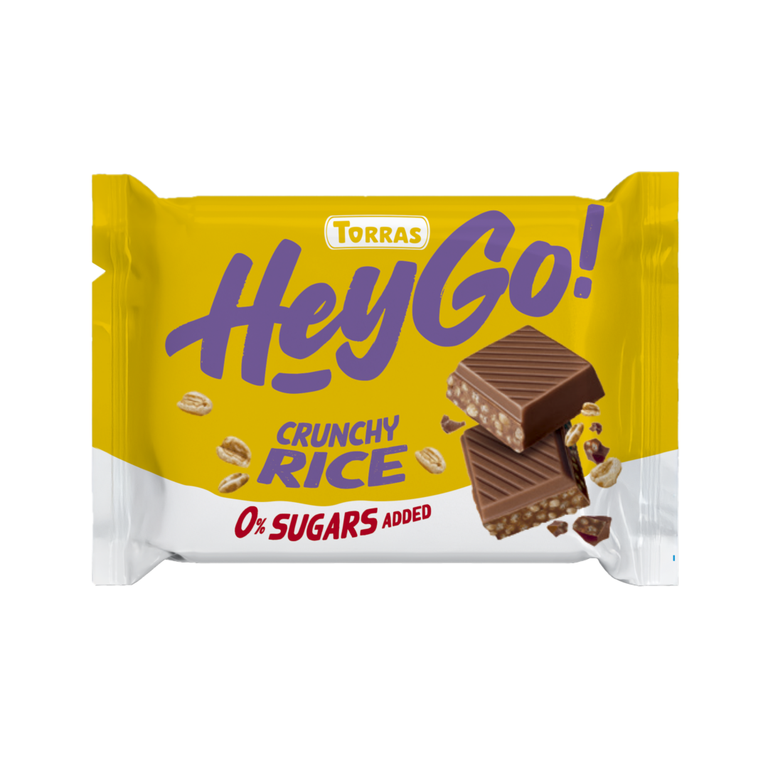 Hey Go Sugar Free Milk Chocolate with Crisped Rice Torras