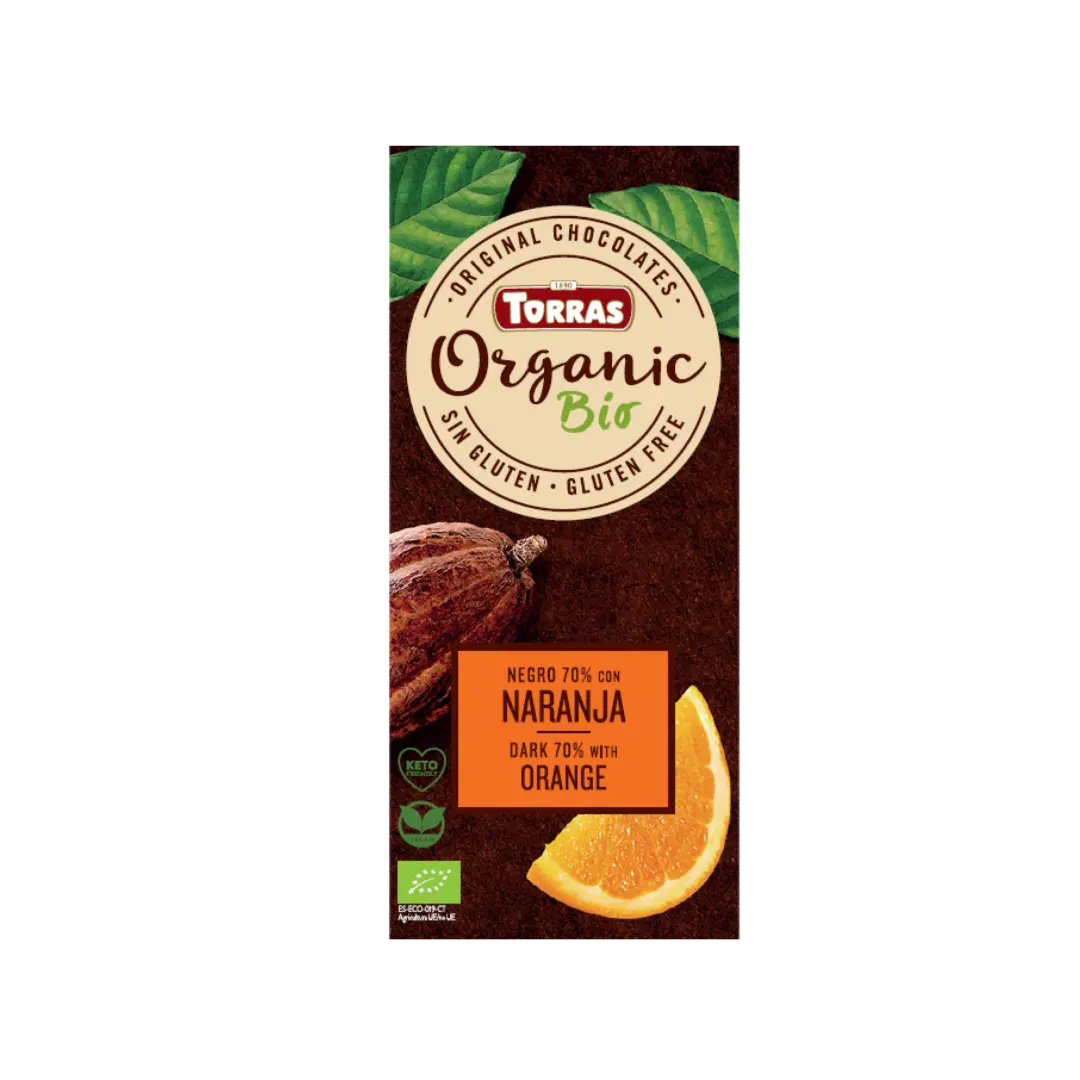 Organic 70% Dark Chocolate with Orange Torras