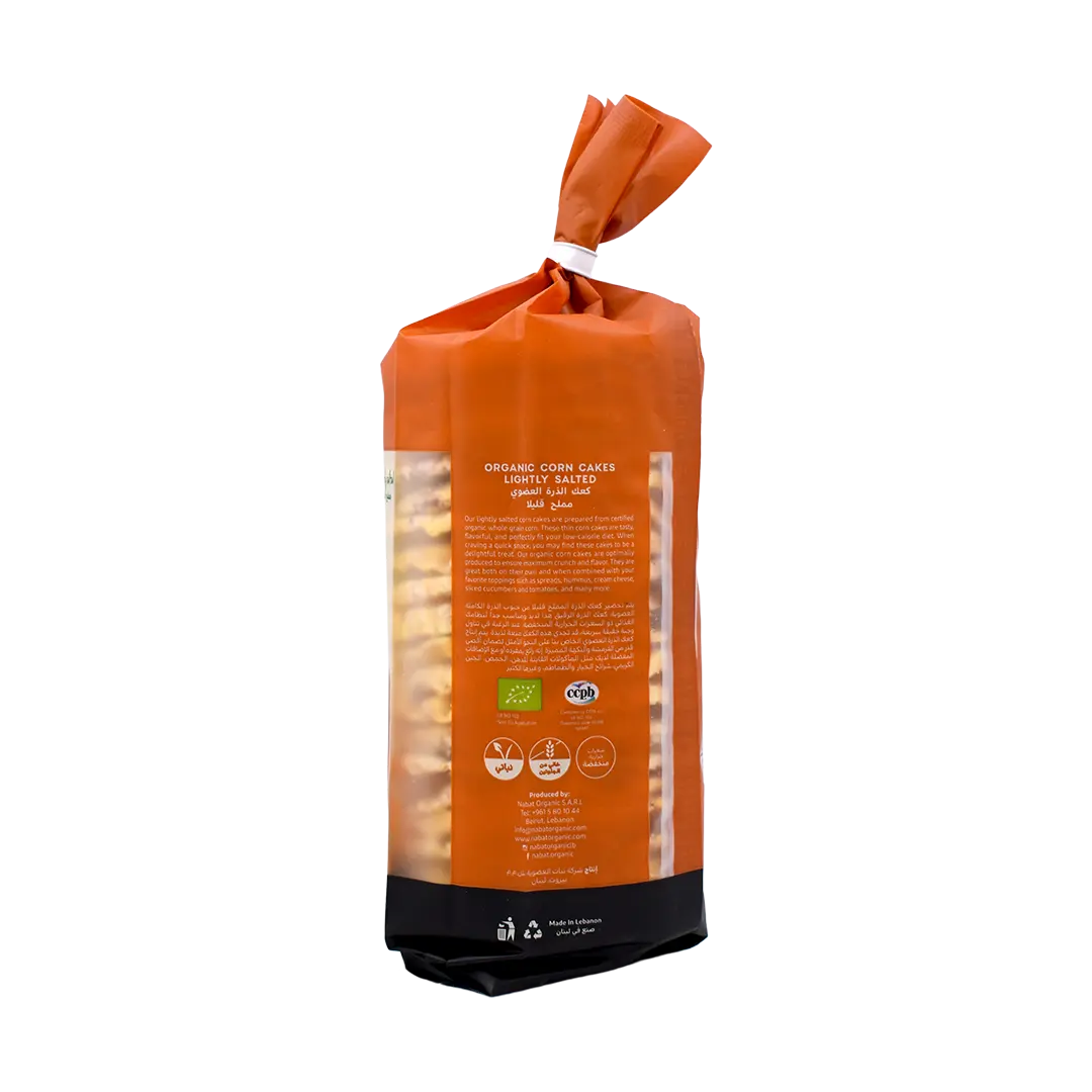 Organic Corn Cakes Lightly Salted | Gluten Free,Low Calories,Non GMO,Organic,Vegan