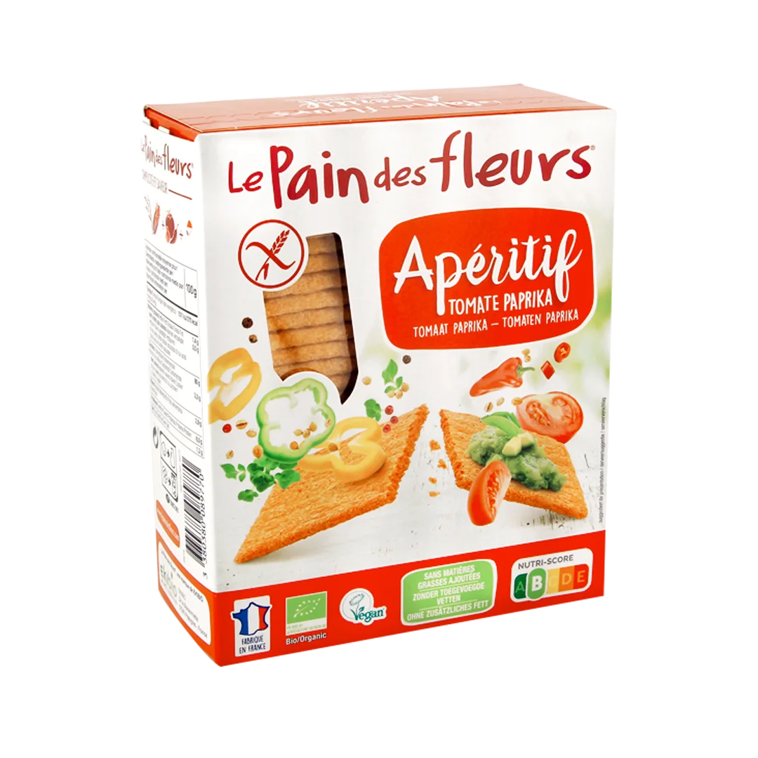 Organic Gluten Free Tomato & Paprika Crispbread Le Pain Des Fleurs