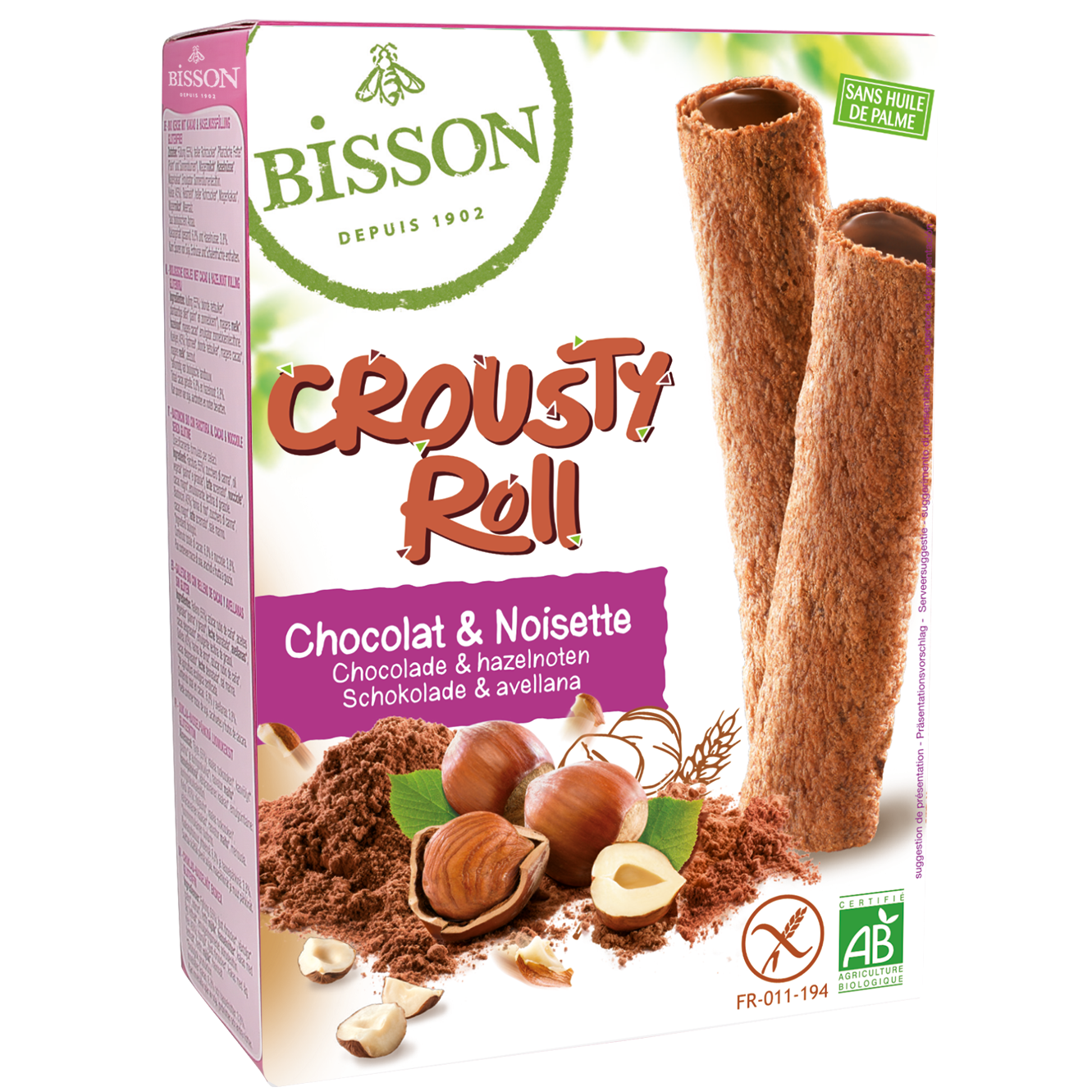 Organic Crousty Roll Chocolate & Hazelnut GF