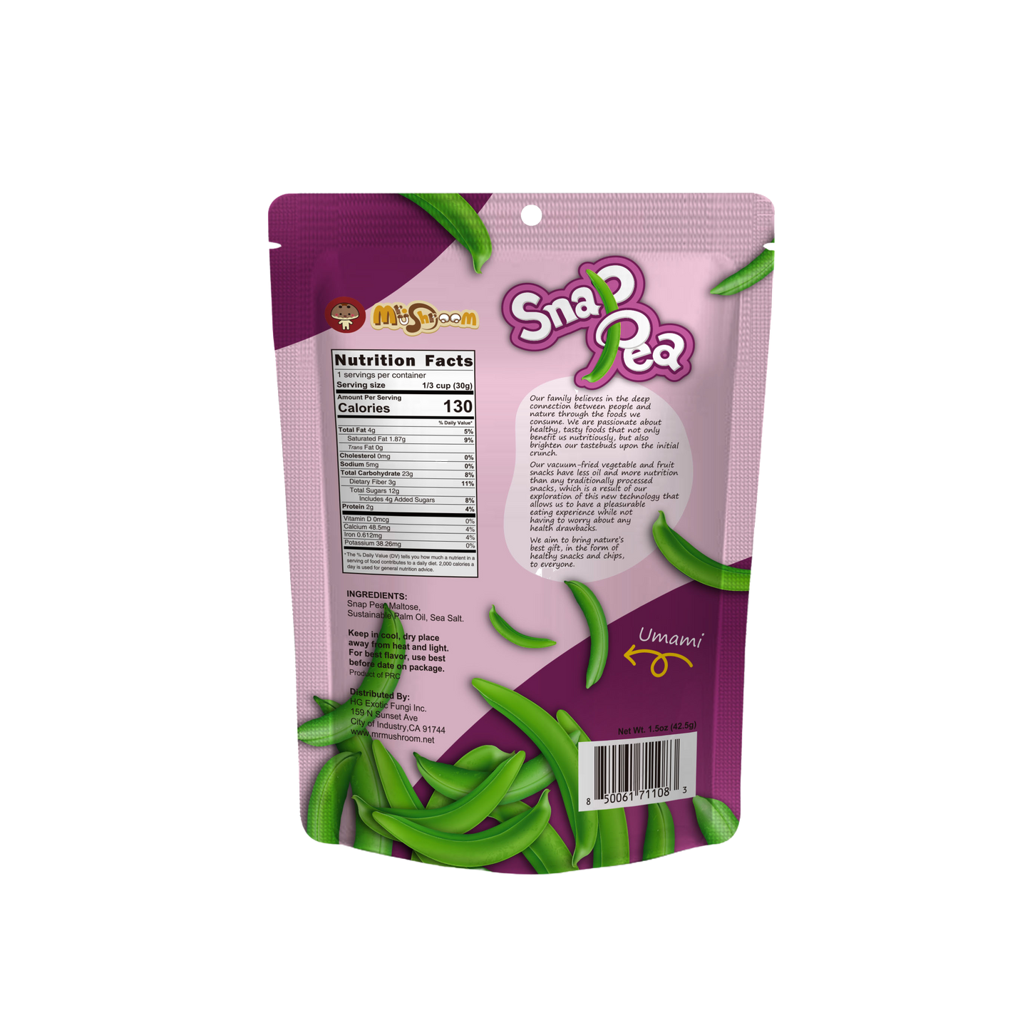 Snap Pea Chips Mr. Mushroom