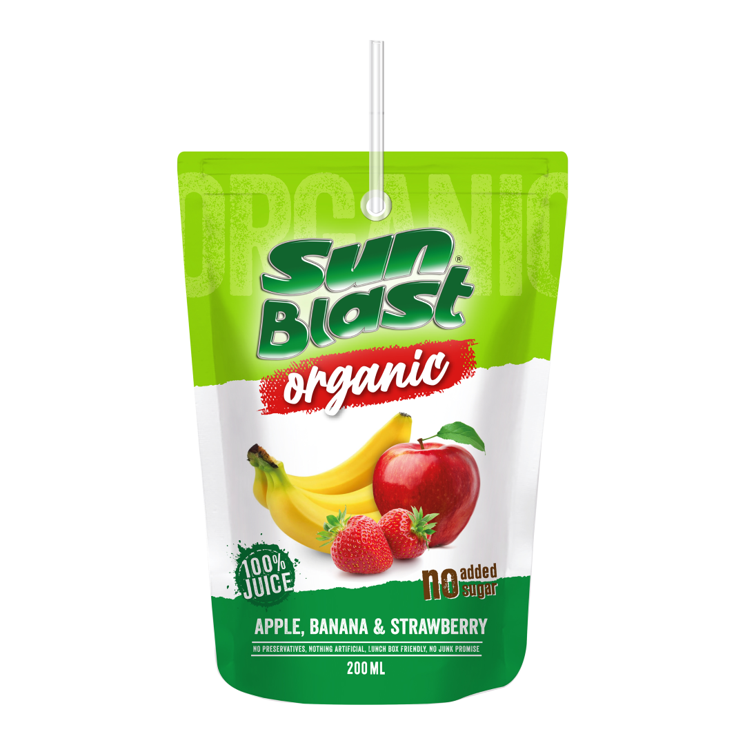 Organic Apple, Banana & Strawberry Juice Sun Blast