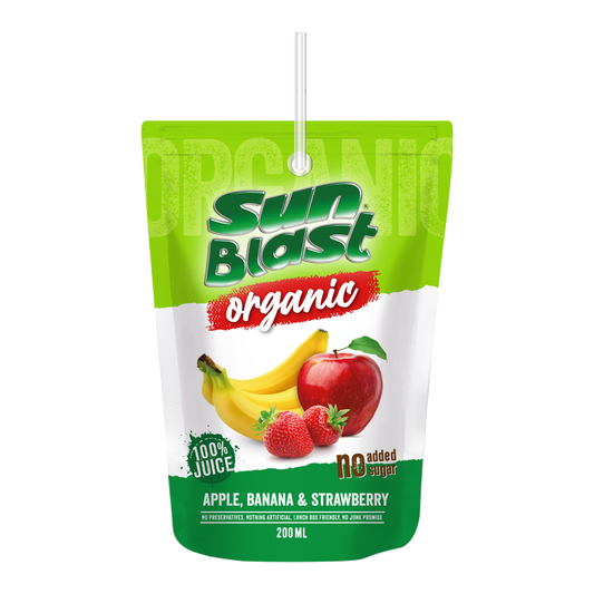 Organic Apple, Banana & Strawberry Juice Sun Blast