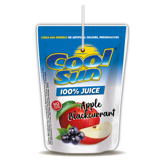 Apple Blackcurrant 100% Juice - No added Sugar Cool Sun