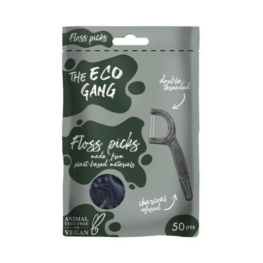Floss picks 50-p Charcoal The Eco Gang