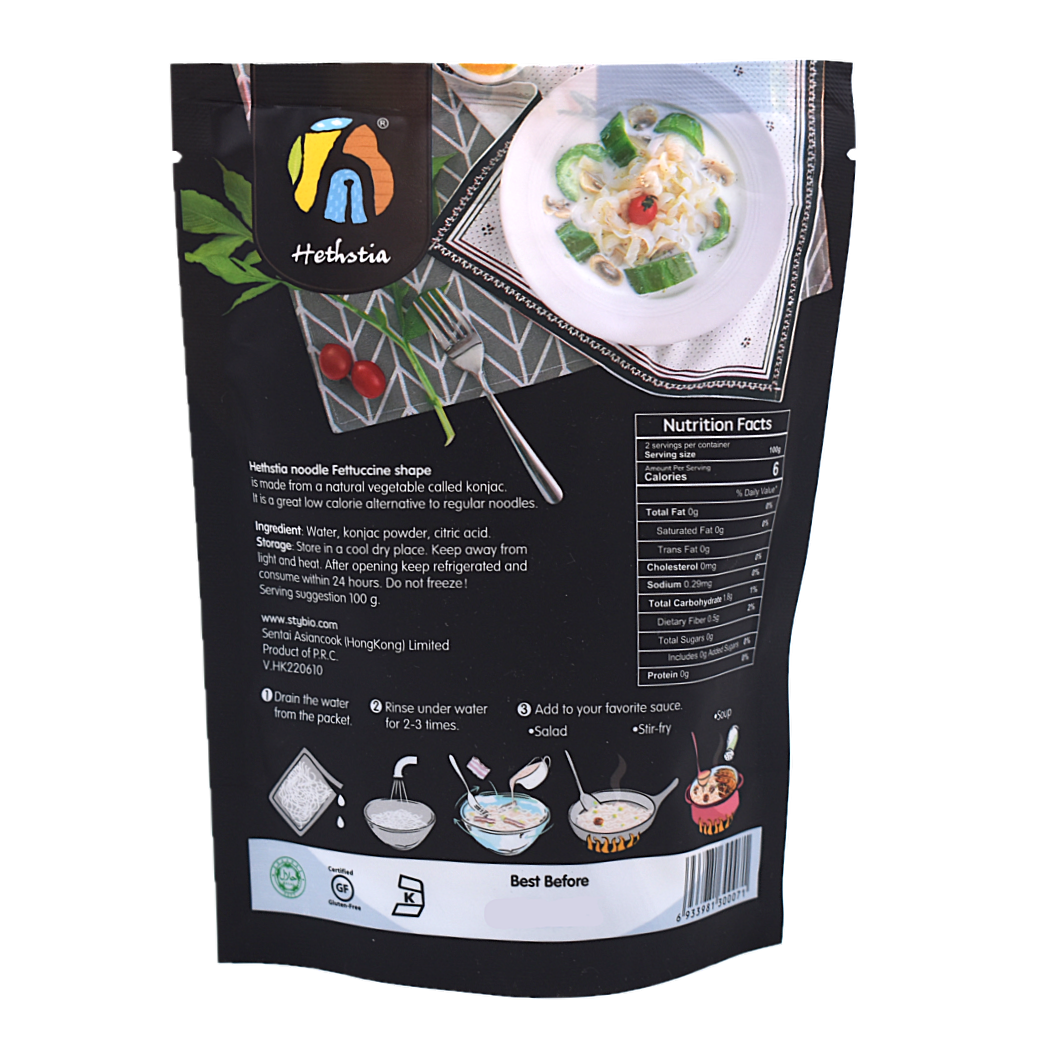 Instant Konjac Noodles - Fettucine Shape - Low Carb Hethstia