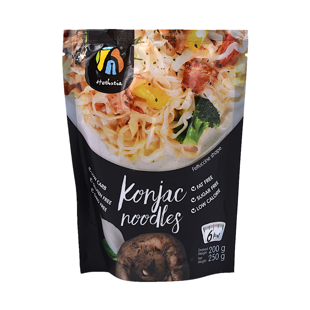 Instant Konjac Noodles - Fettucine Shape - Low Carb Hethstia