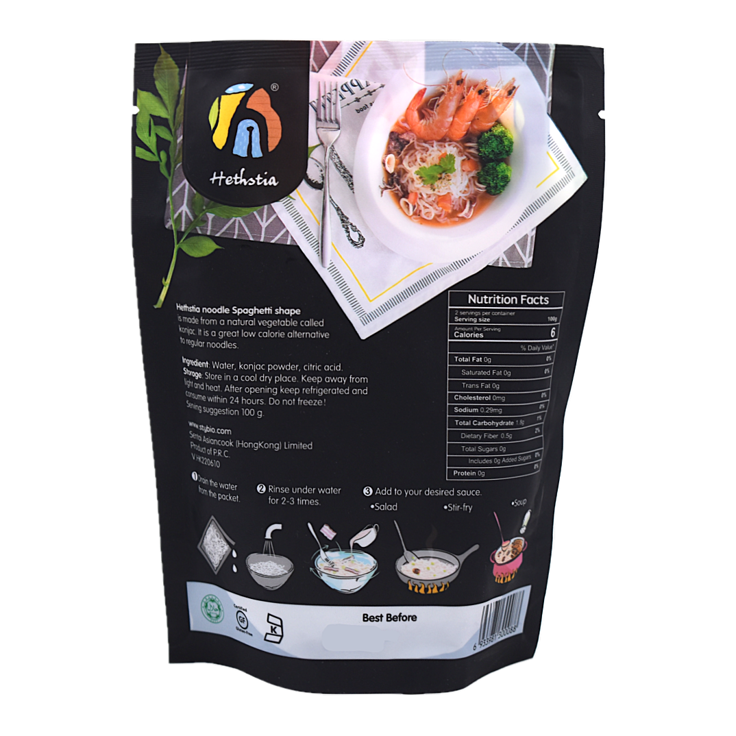 Instant Konjac Noodles - Spaghetti Shape - Low Carb Hethstia