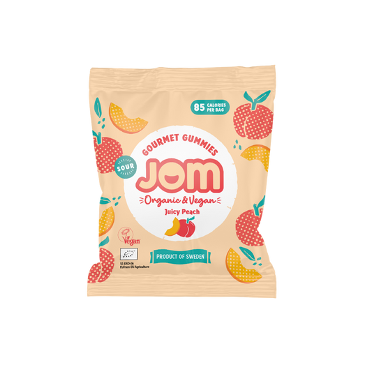 Organic & Vegan Sour Juicy Peach Gummies-Small JOM