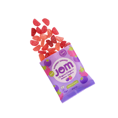 Organic & Vegan Sour Blueberry & Raspberry Gummies JOM