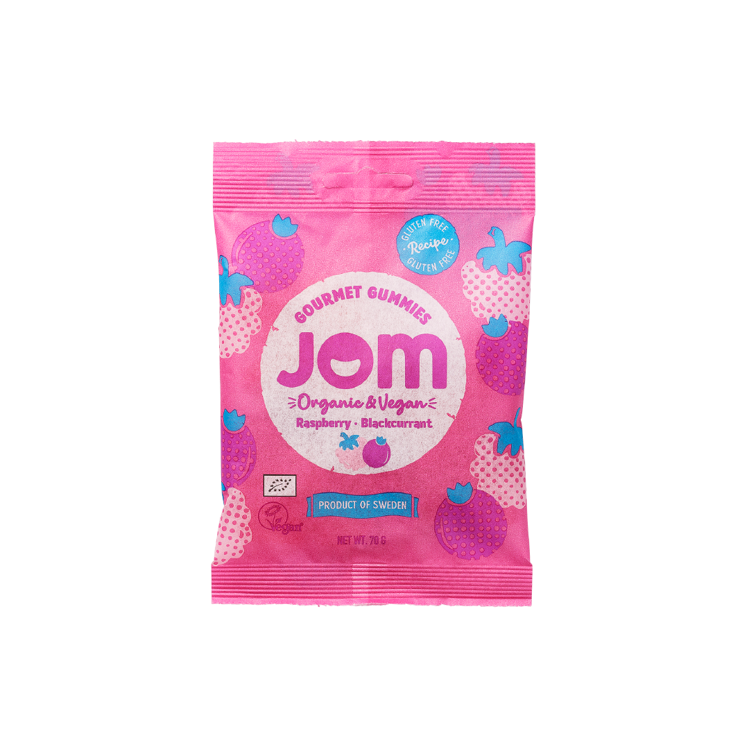 Organic & Vegan Raspberry & Blackcurrant Gummies JOM