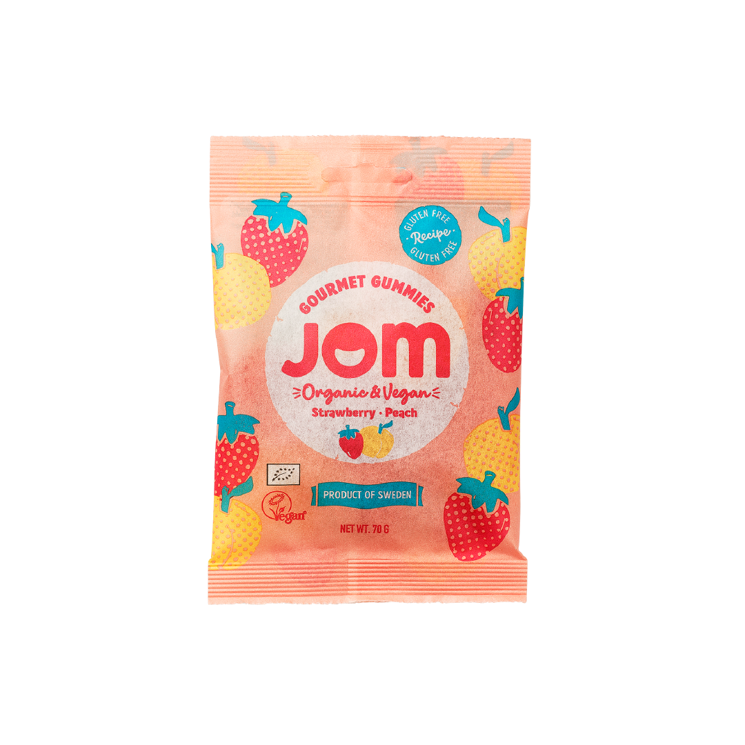 Organic & Vegan Strawberry & Peach Gummies JOM