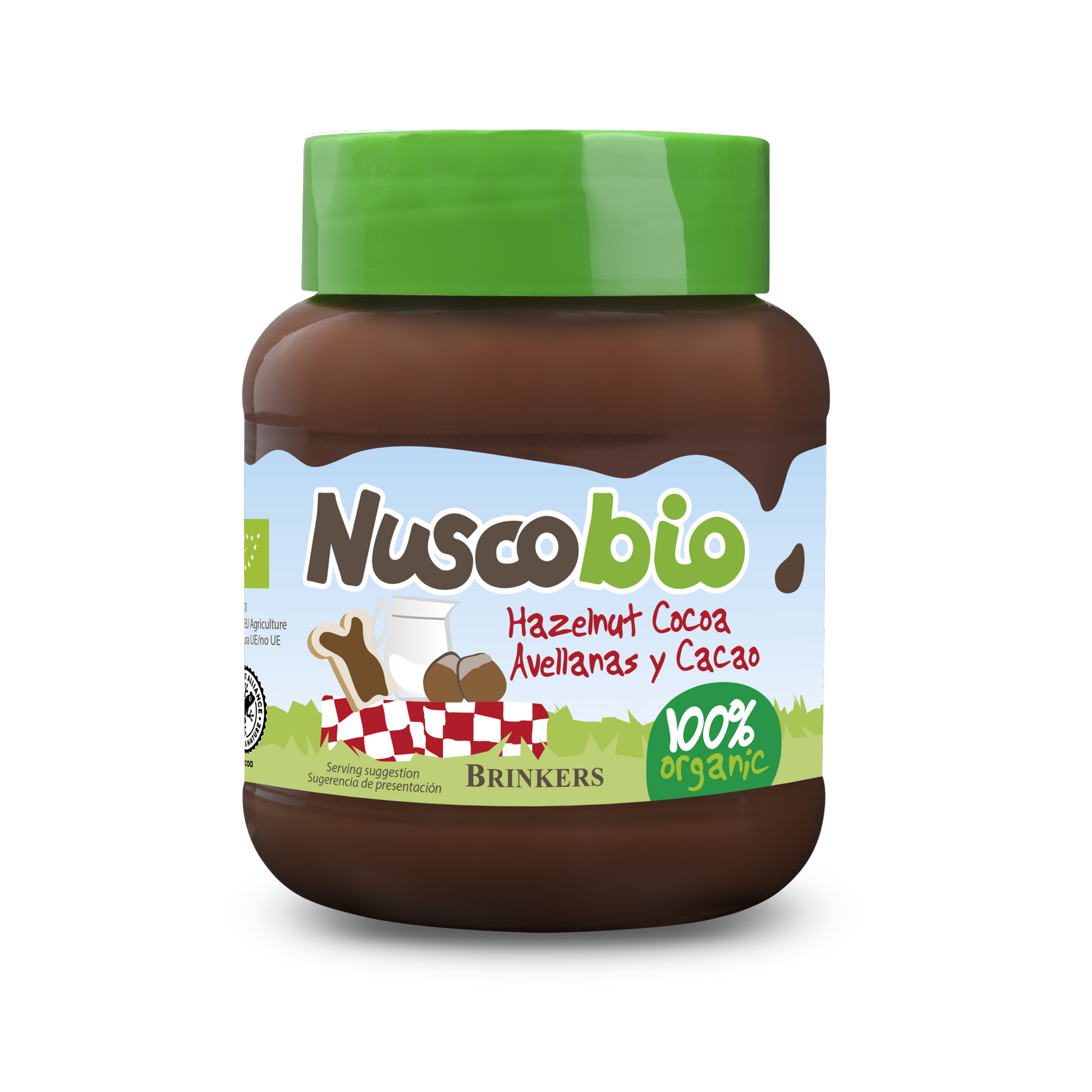 Organic Nuscobio Hazelnut Chocolate Spread