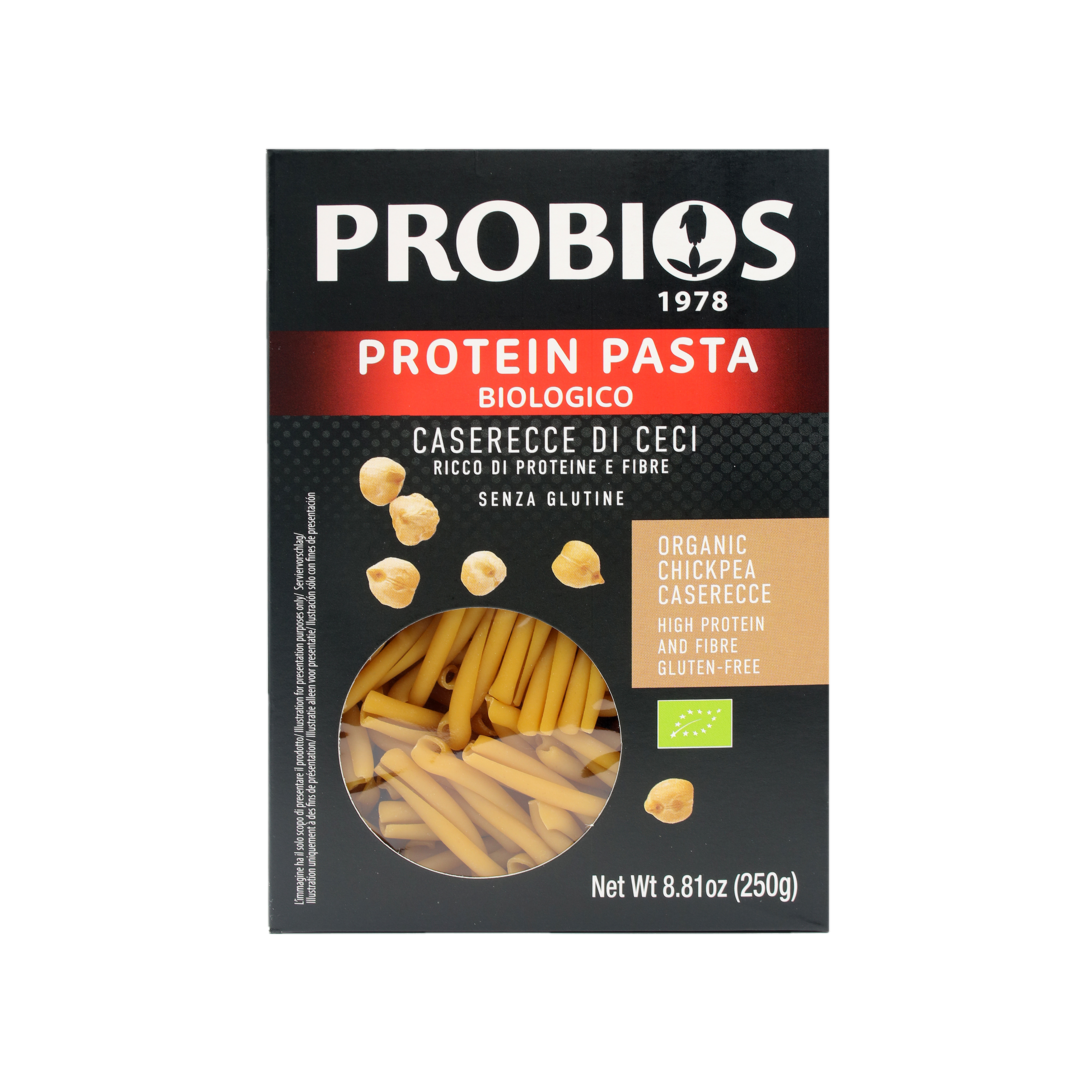 Organic Protein Pasta Chickpeas Caserecce Probios