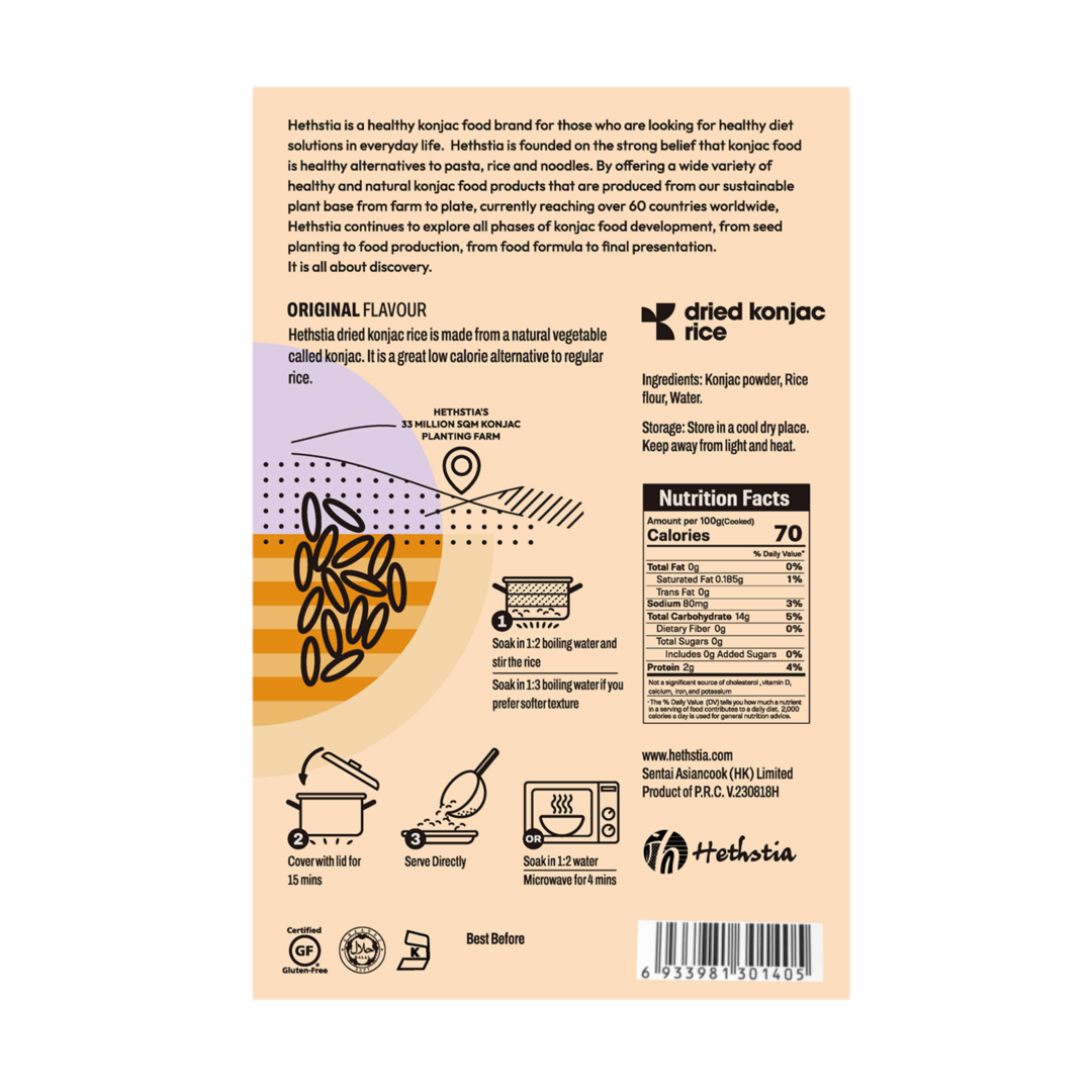 Dried Konjac Rice-Low Carb Hethstia