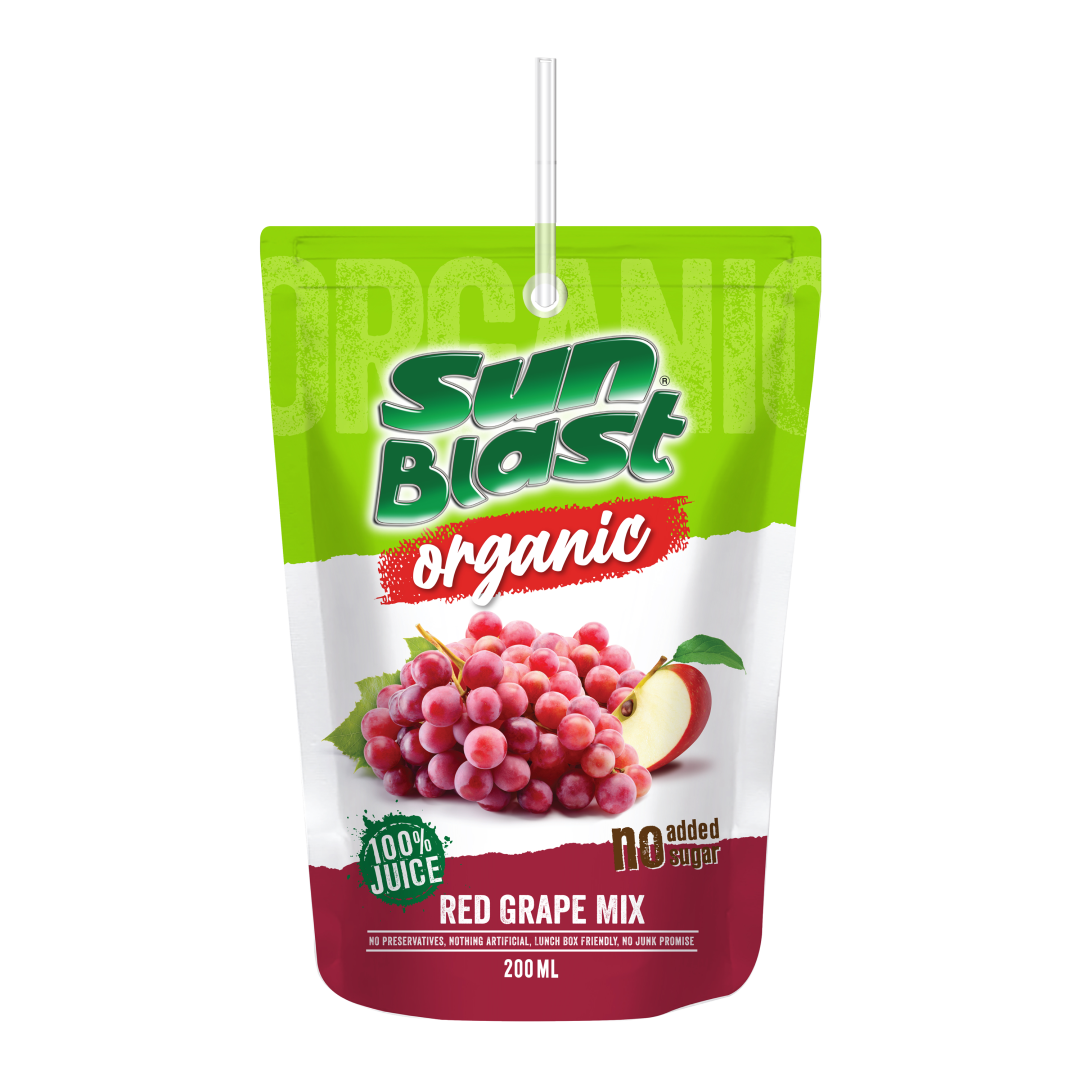 Organic Red Grape Mix Juice Sun Blast