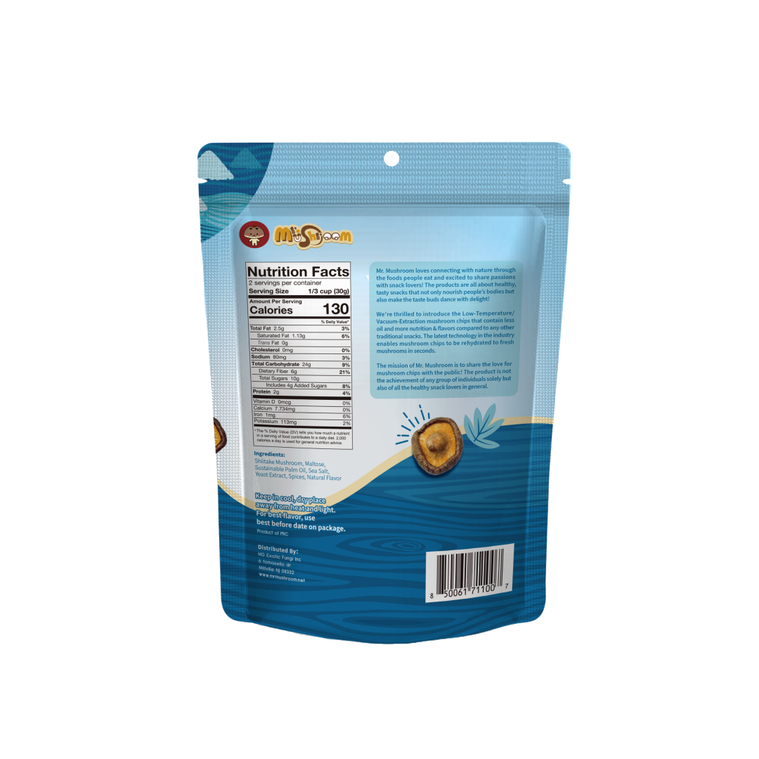 Shiitake Mushroom Chips (Sea Salt) Mr. Mushroom