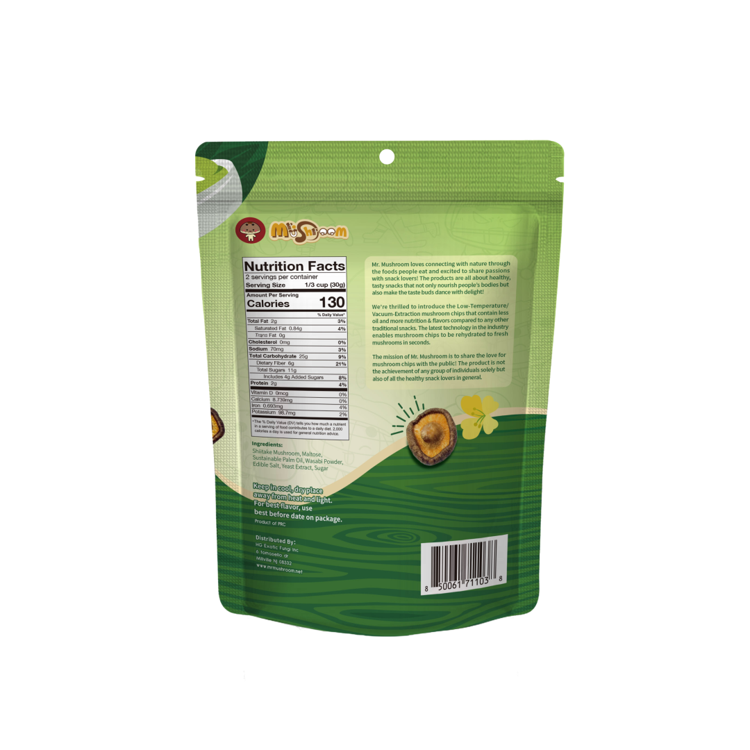 Shiitake Mushroom Chips (Wasabi) Mr. Mushroom
