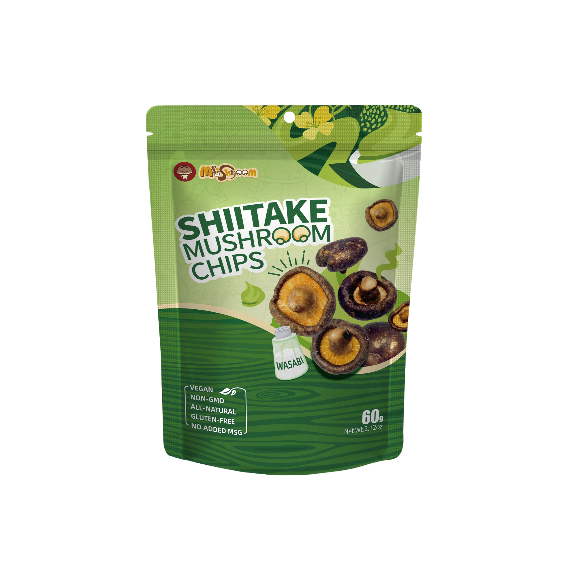 Shiitake Mushroom Chips (Wasabi) Mr. Mushroom