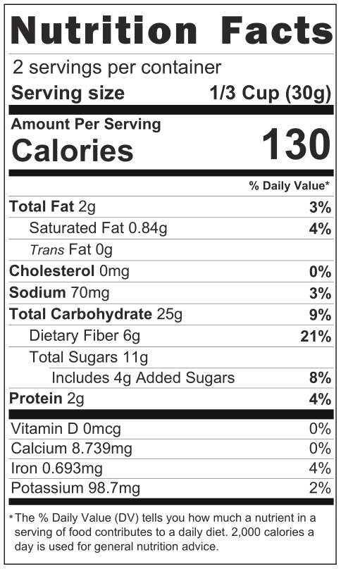 Shiitake Mushroom Chips (Wasabi) nutrition facts