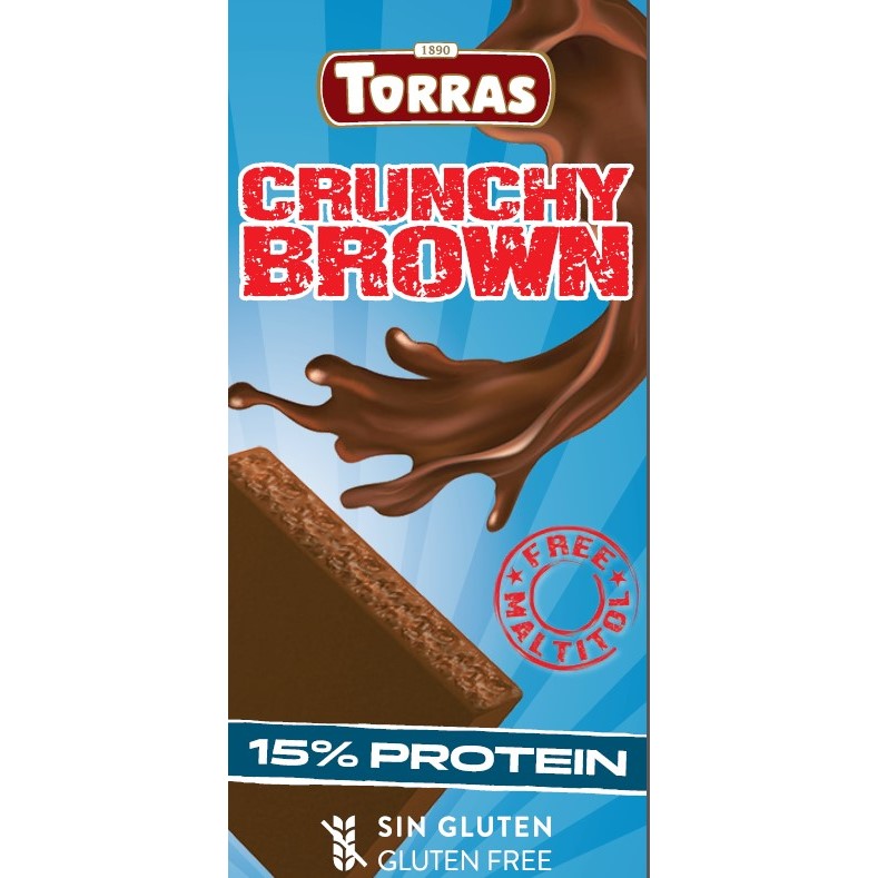 Protein Milk Chocolate Crunchy Brown Sugar Free 100gr