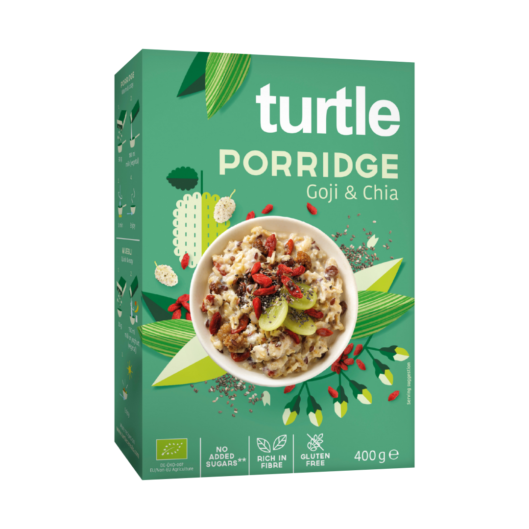 Organic Gluten Free Goji & Chia Porridge Turtle