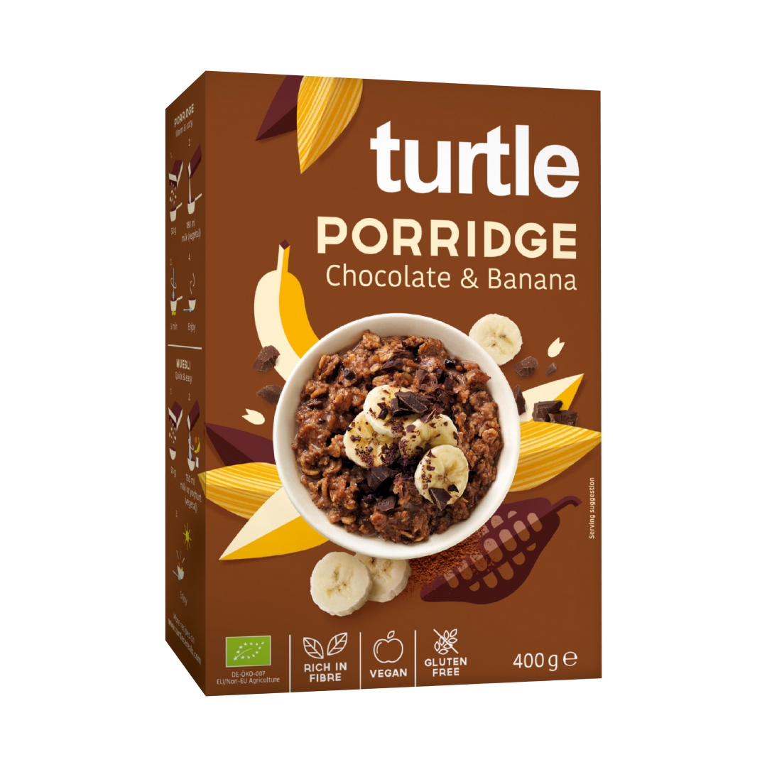 Organic Gluten Free Chocolate & Banana Porridge Turtle