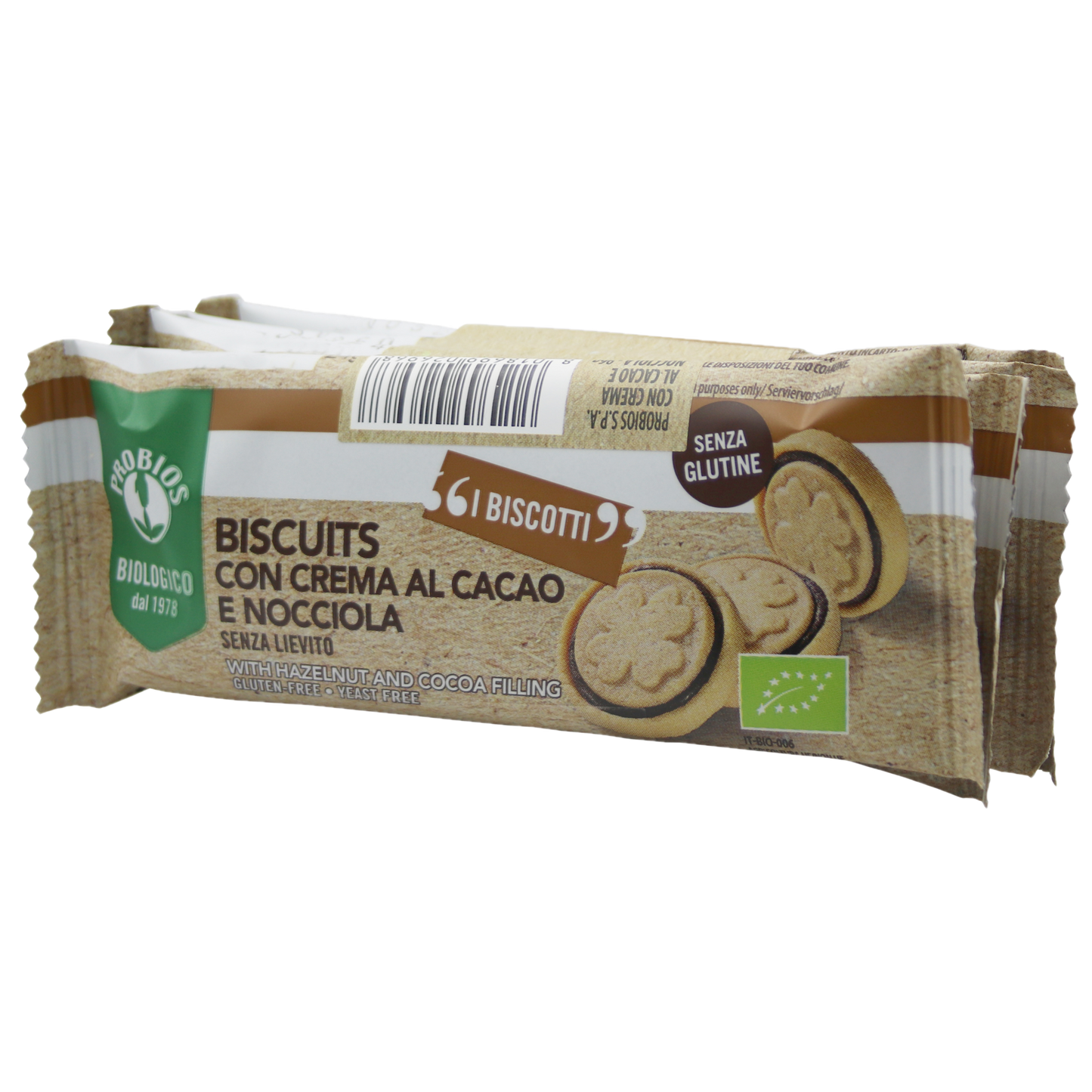 Organic GF Biscuits with Hazelnut & Cocoa Filling