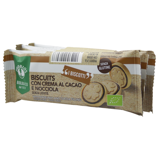 Organic GF Biscuits with Hazelnut & Cocoa Filling