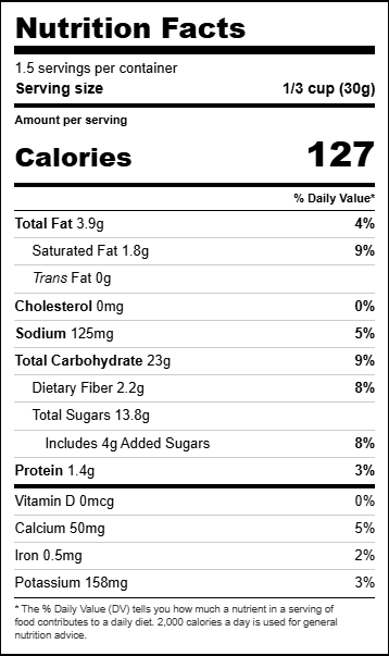 Cucumber Chips nutrition facts