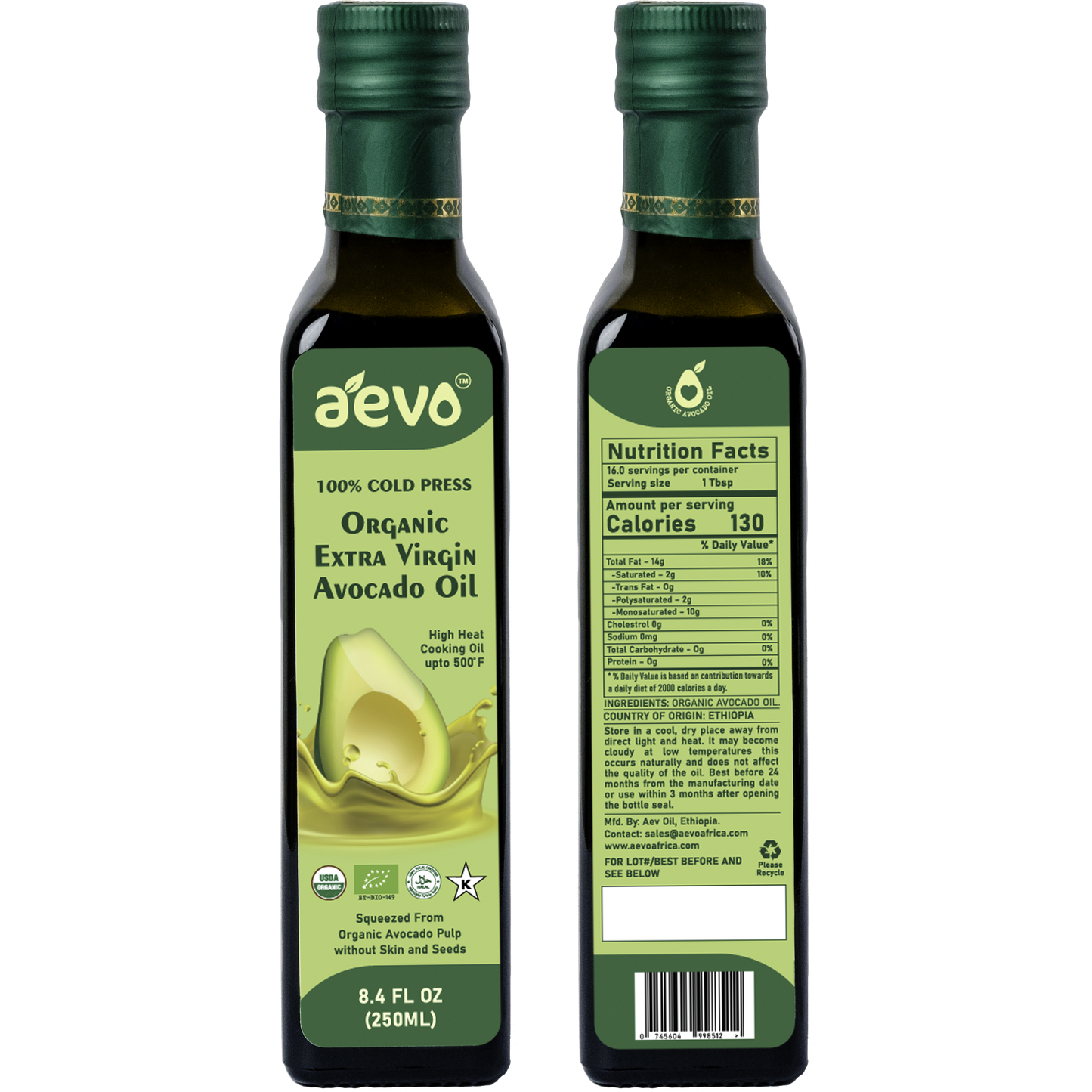 Organic Extra Virgin Avocado Oil